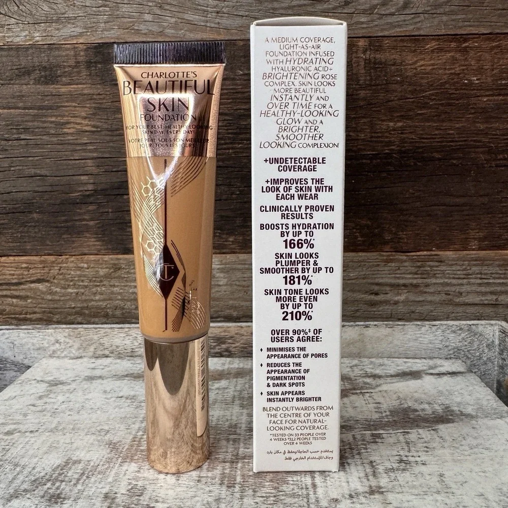 Charlotte Tilbury Beautiful Skin Foundation | 10 Neutral | Full Size: 1 oz | NIB